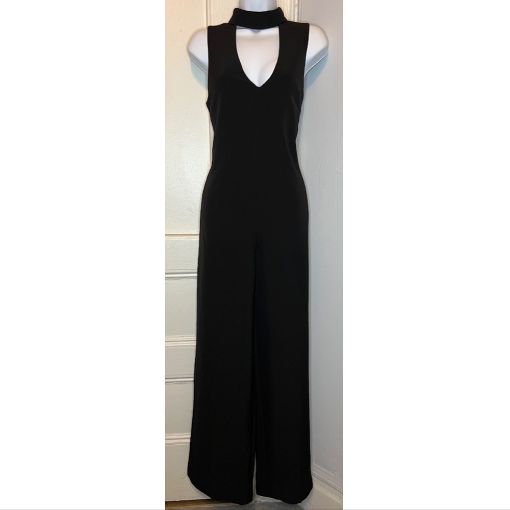Forever 21 High Neck Halter Jumpsuit Black